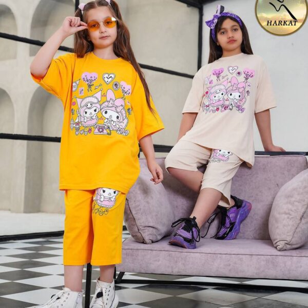 تیشرت و شلوارک دخترانه کرومی و ملودی