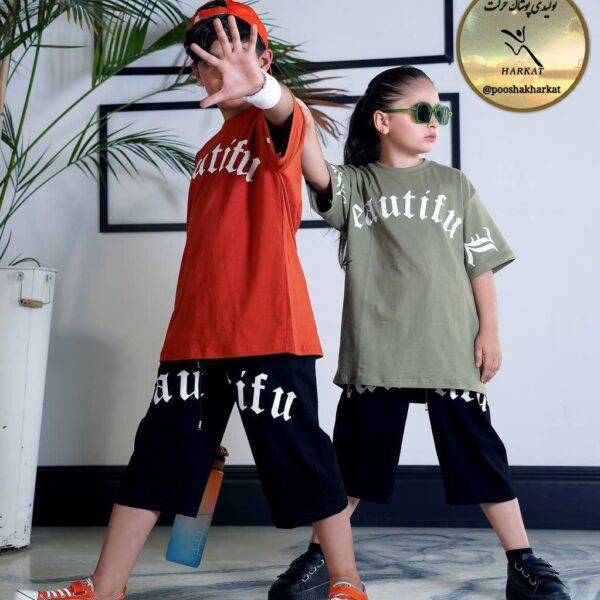 تیشرت و شلوارک لاتین دخترانه و پسرانه نوجوان