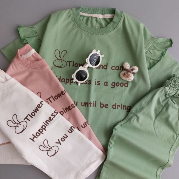 تیشرت و شلوارک لش دخترانه خرگوش لاتین