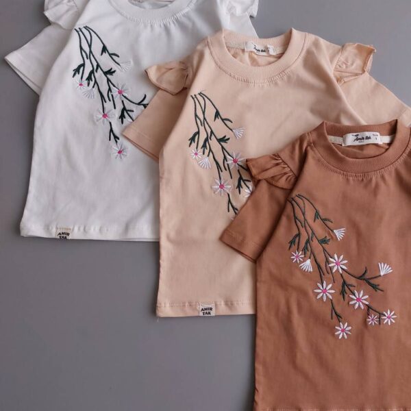 تیشرت‌ تک دخترونه گل بابونه