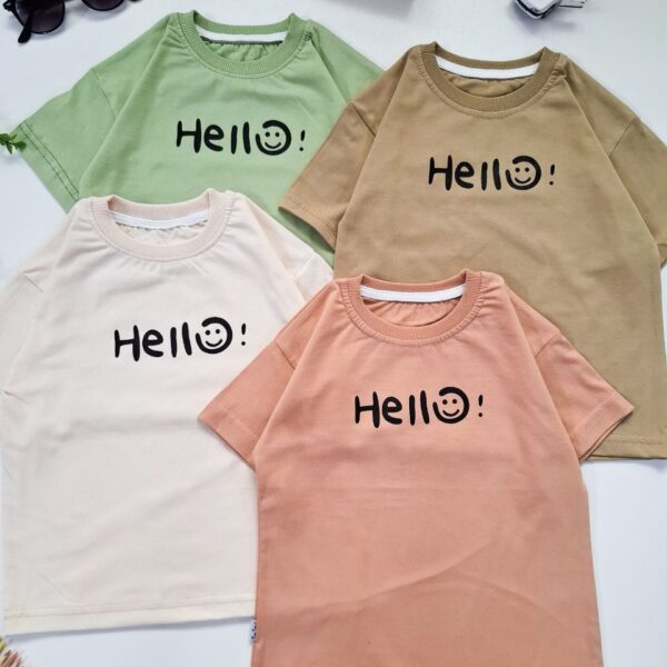 تیشرت تک دخترانه و پسرانه hello