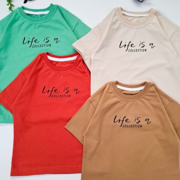 تیشرت تک دخترانه و پسرانه "Life is a Collection"