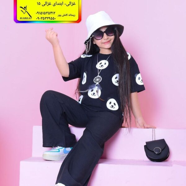 کراپ و شلوار دخترانه پاندا