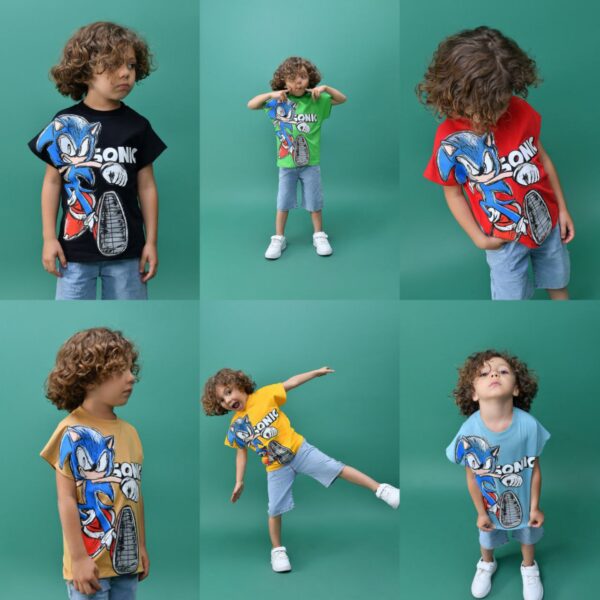 تیشرت تک سونیک پسرانه