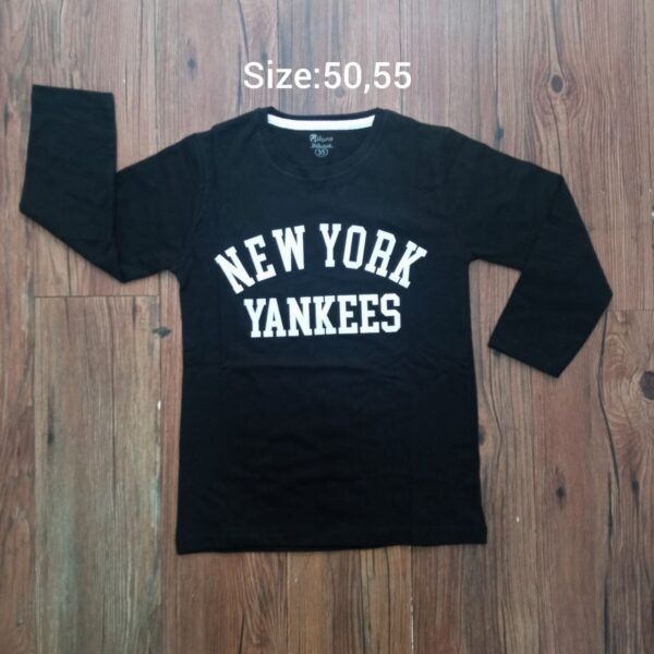 بلوز آستین بلند دخترانه و پسرانه یقه گرد چاپی New York