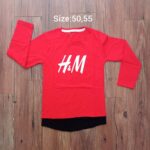 بلوز آستین بلند دخترانه و پسرانه یقه گرد چاپی H,M