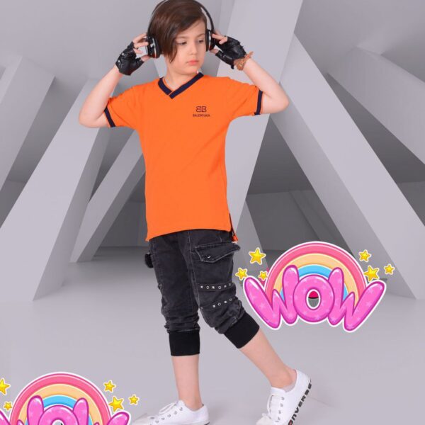 تیشرت جودون یقه هفت پسرانه