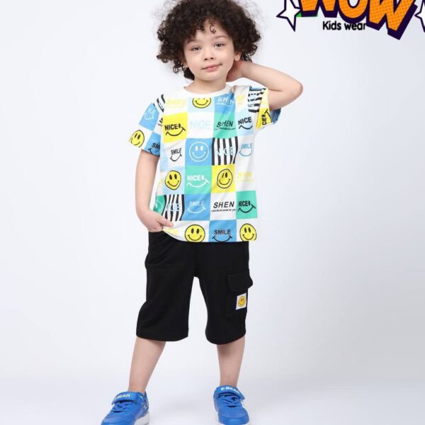 تیشرت و شلوارک استیکر بچگانه