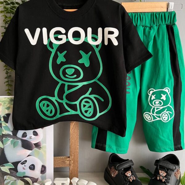 تیشرت و شلوارک بچه گانه خرسی VIGOUR