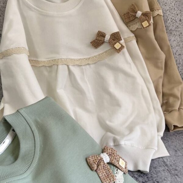 بلوز دورس دخترانه مدل تور سینه و پاپیون