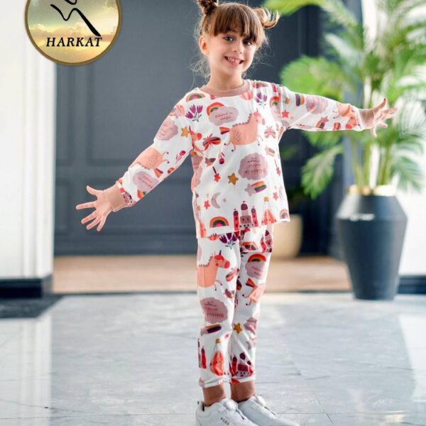 بلوز و شلوار راحتی بچگانه تک شاخ