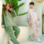 ست بلوز و شلوار دخترانه و پسرانه چاپ توپ بسکتبال