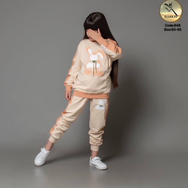 بلوز و شلوار خرگوش تکه دوزی و چاپ دخترانه